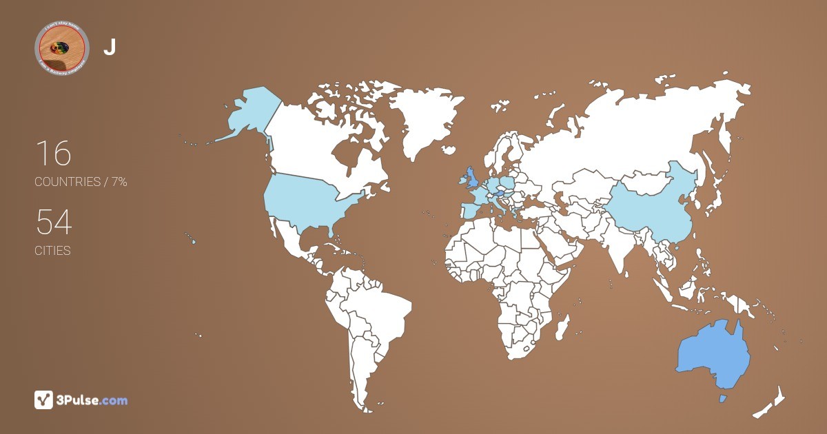 J Campino's Travel Map Image