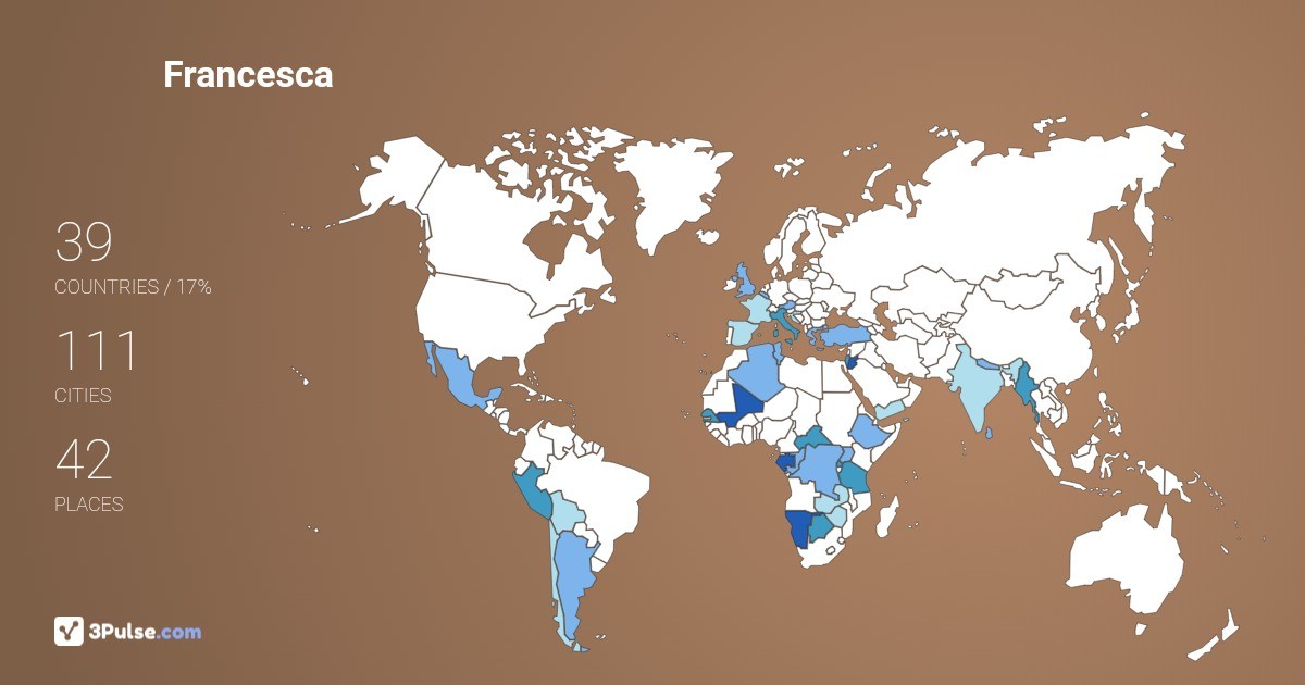 Francesca Guglielmi's Travel Map Image