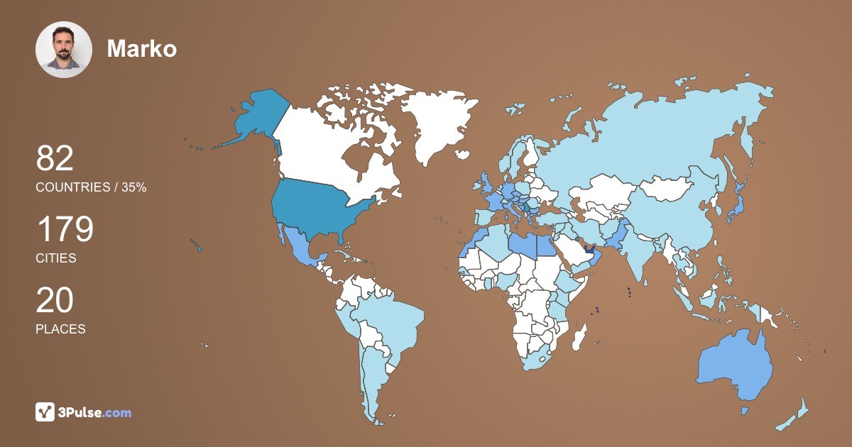 Marko oi's Travel Map Image