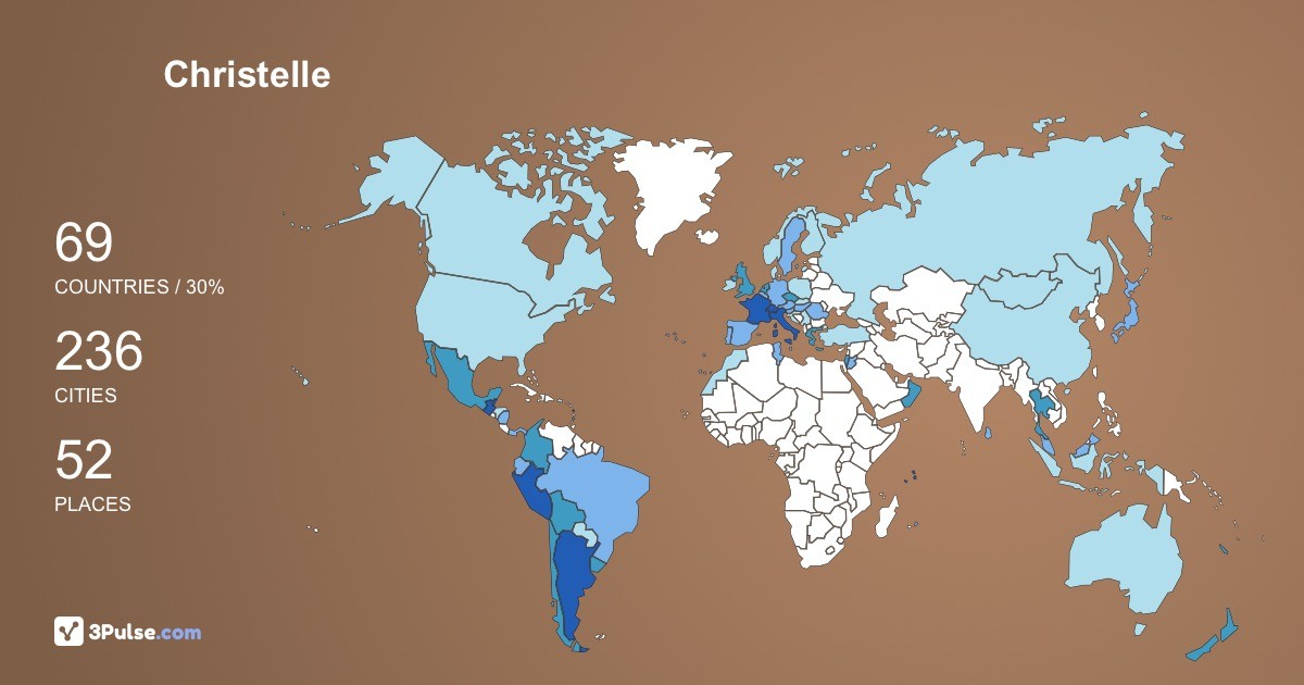 Christelle Zaghini's Travel Map Image