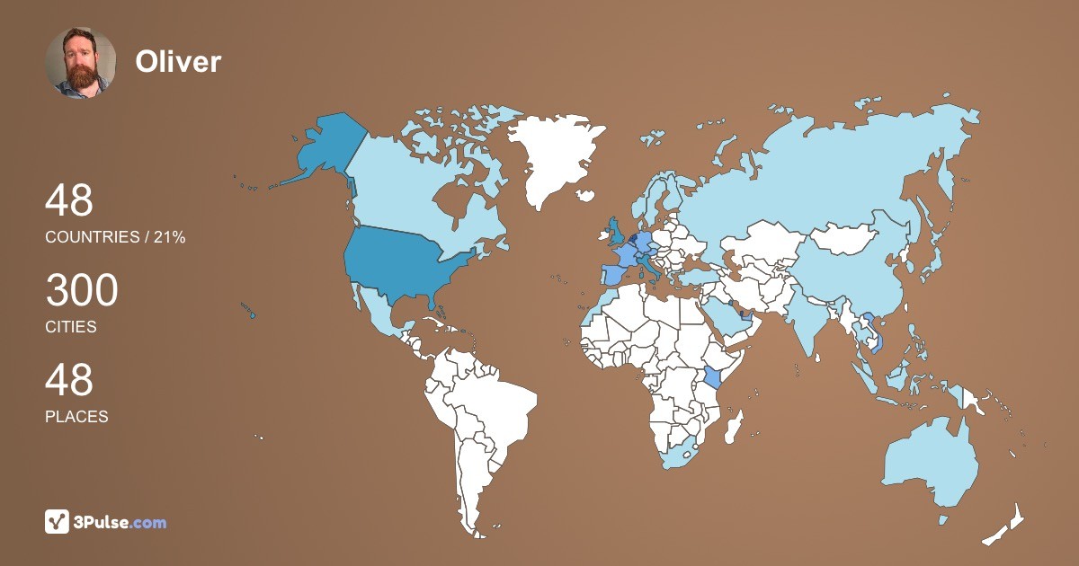 Изображение Карты путешествий Oliver Michell
