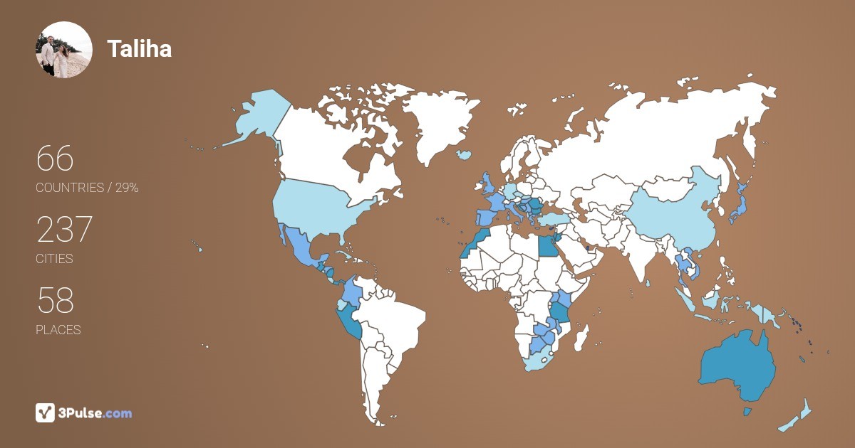Taliha Turner's Travel Map Image