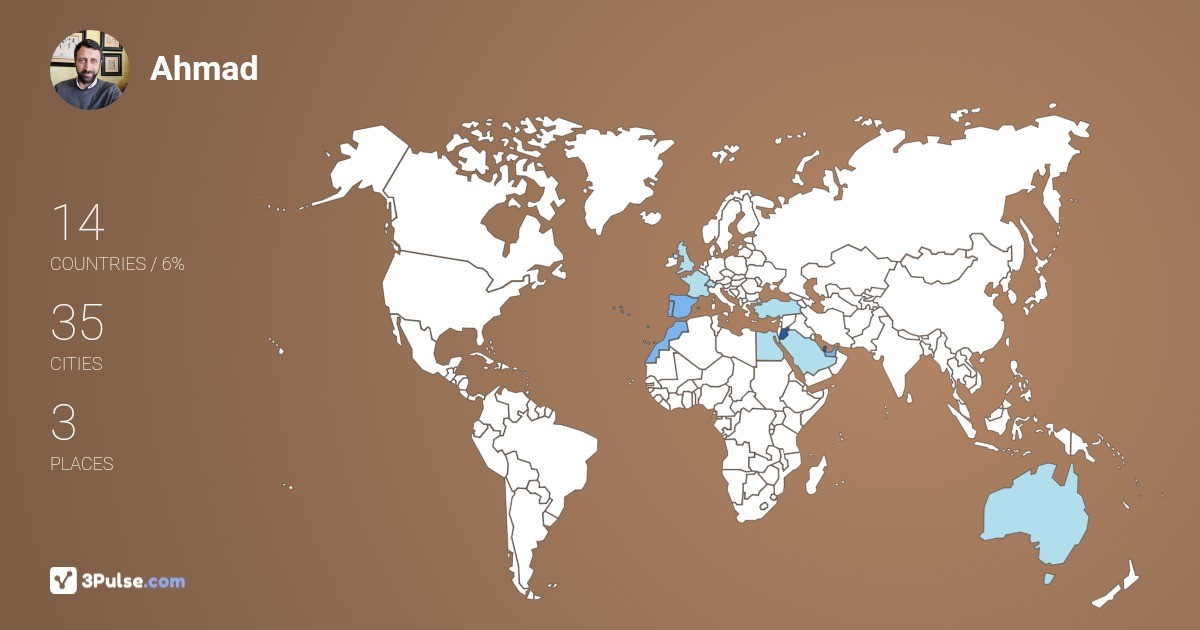 Ahmad Abu-Roman's Travel Map Image