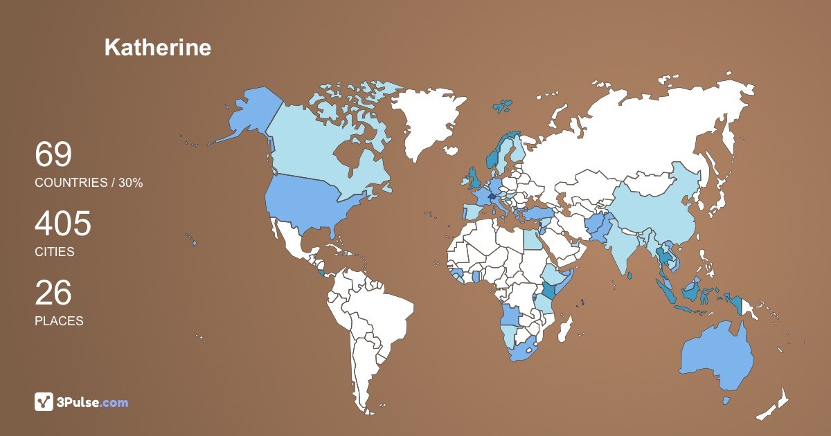 Katherine Moore's Travel Map Image