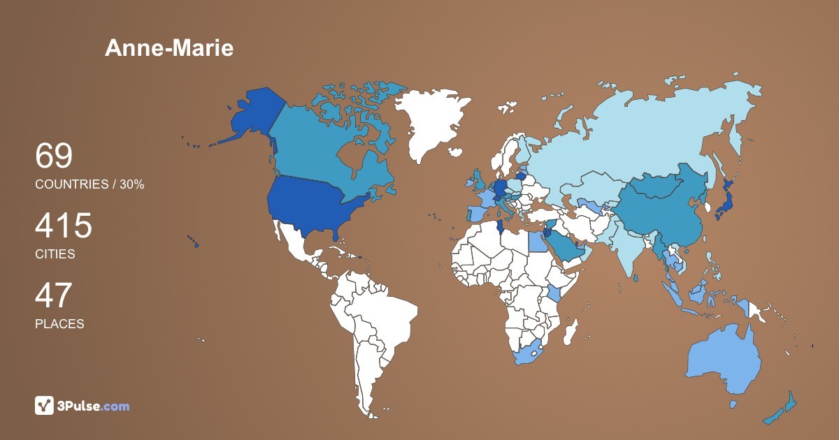 Anne-Marie Schmid's Travel Map Image