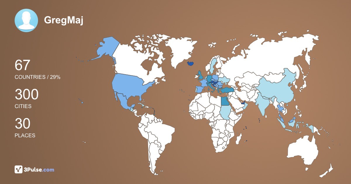 GregMaj's Travel Map Image