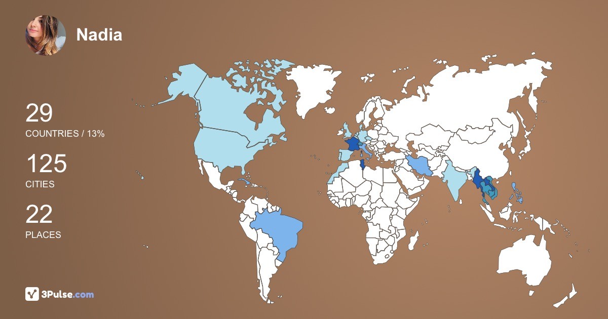 Изображение Карты путешествий Nadia Tarhouni