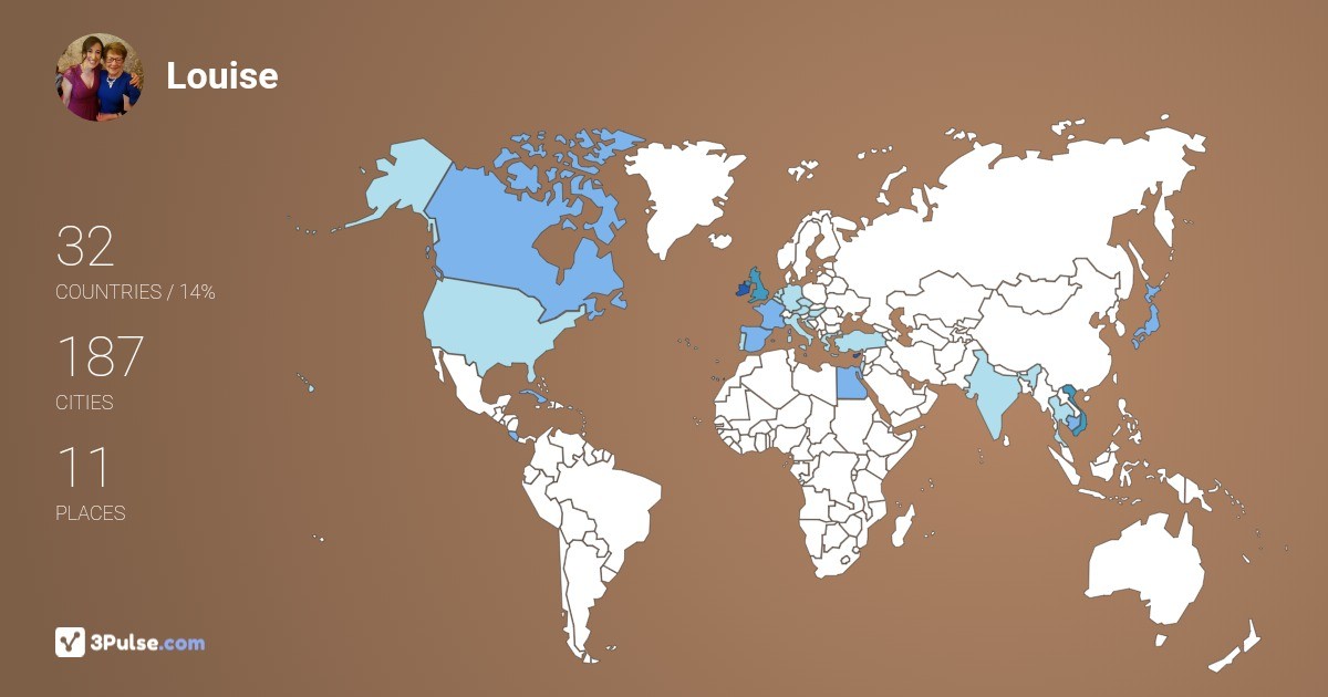 Изображение Карты путешествий Louise OReilly