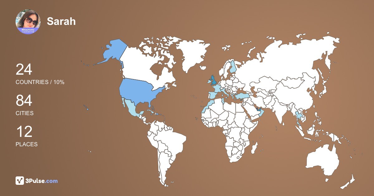 Изображение Карты путешествий Sarah Wilson