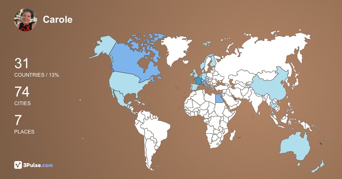 Carole Christophe-Origlia's Travel Map Image
