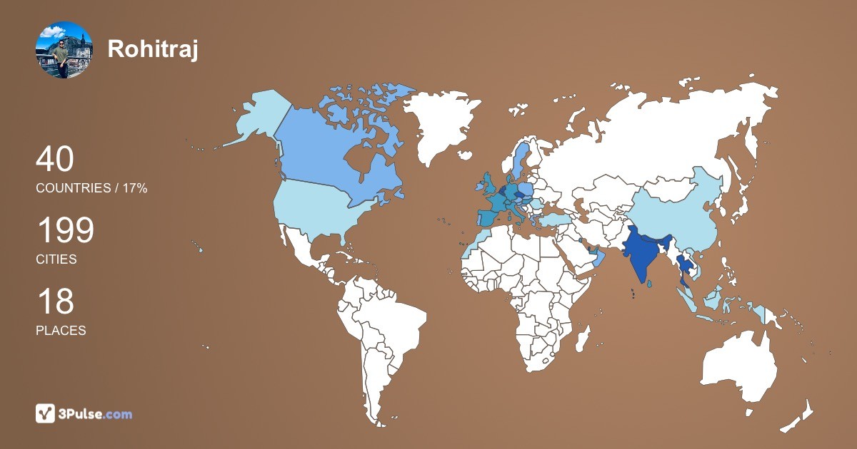 Rohitraj Pandey's Travel Map Image