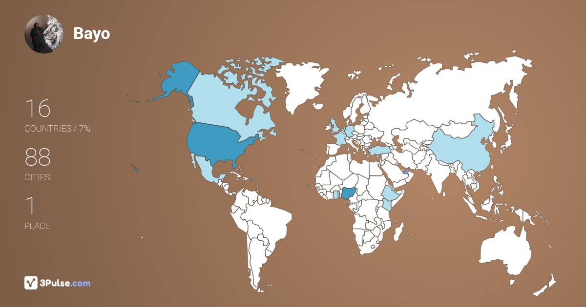 Изображение Карты путешествий Bayo Adedeji