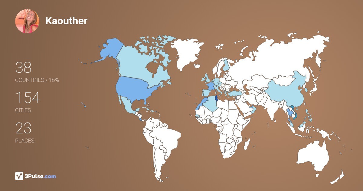 Kaouther Harrous's Travel Map Image