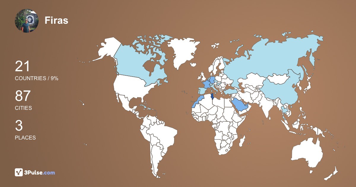 Изображение Карты путешествий Firas Bouchnak
