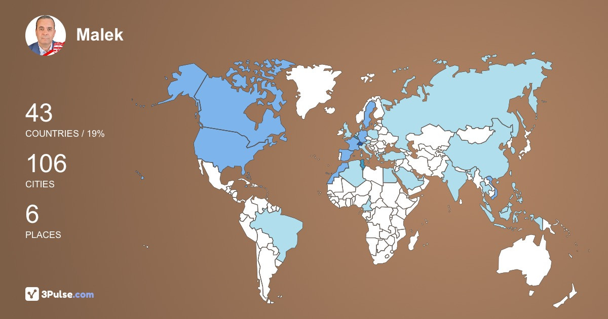 Malek Zanzouri's Travel Map Image