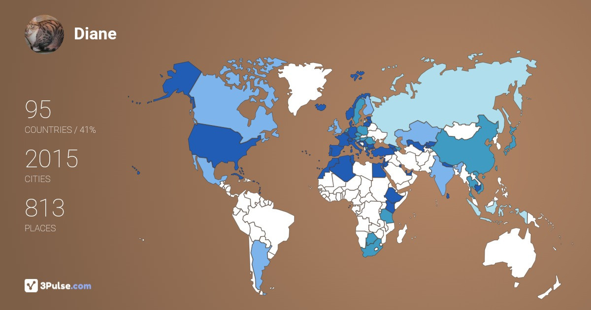 Изображение Карты путешествий Diane Beeson