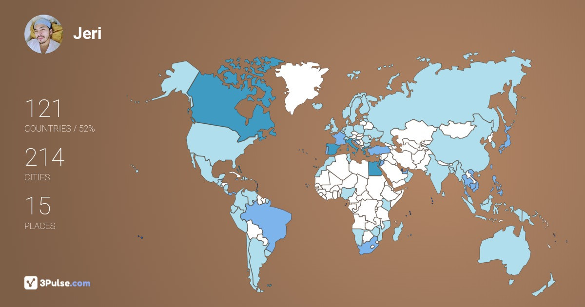 Изображение Карты путешествий Jeri Gaut