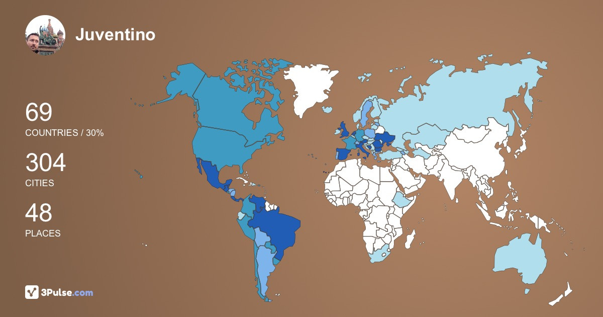 Juventino Reyes's Travel Map Image