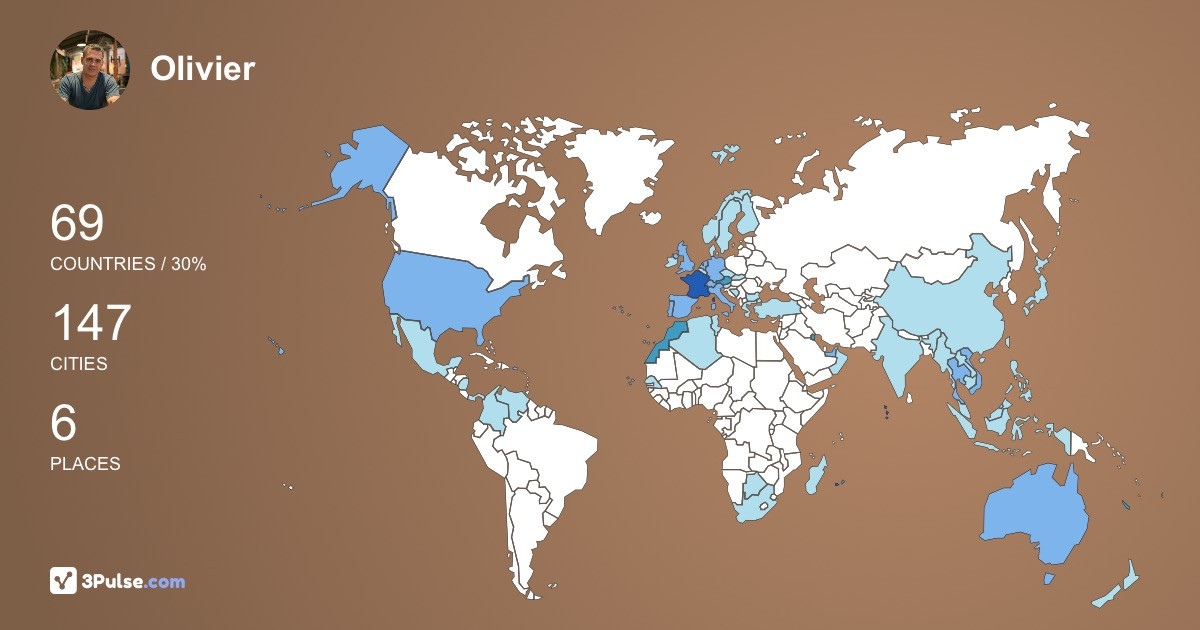 Изображение Карты путешествий Olivier Vergne