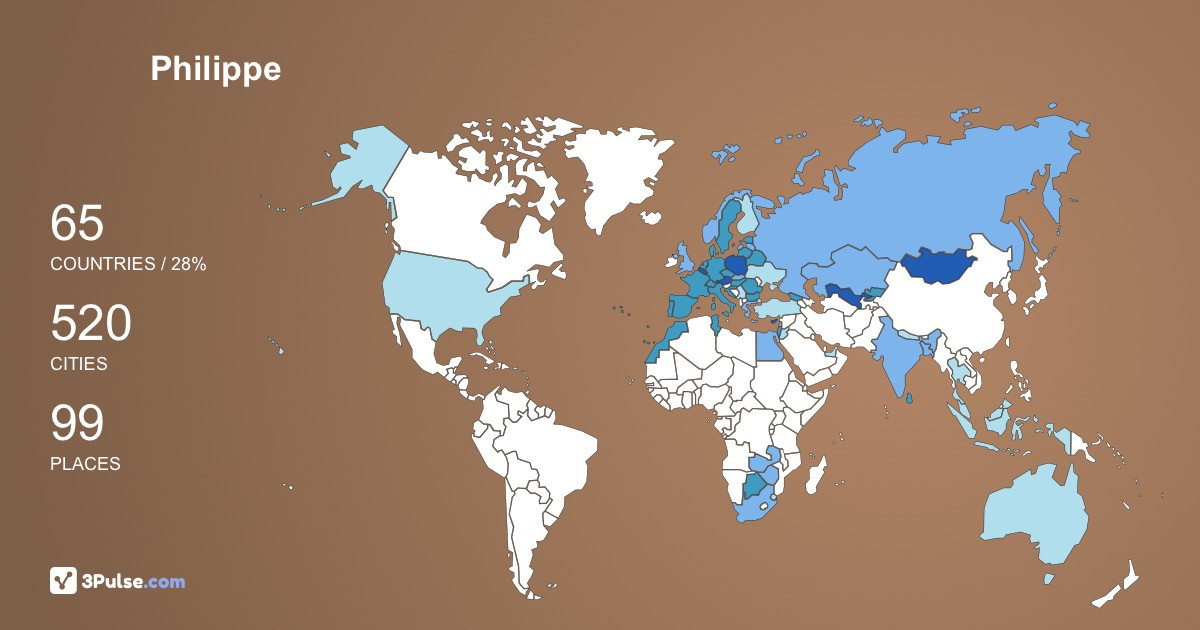 Philippe Geelhand's Travel Map Image