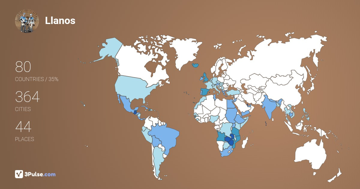 Llanos Montero's Travel Map Image