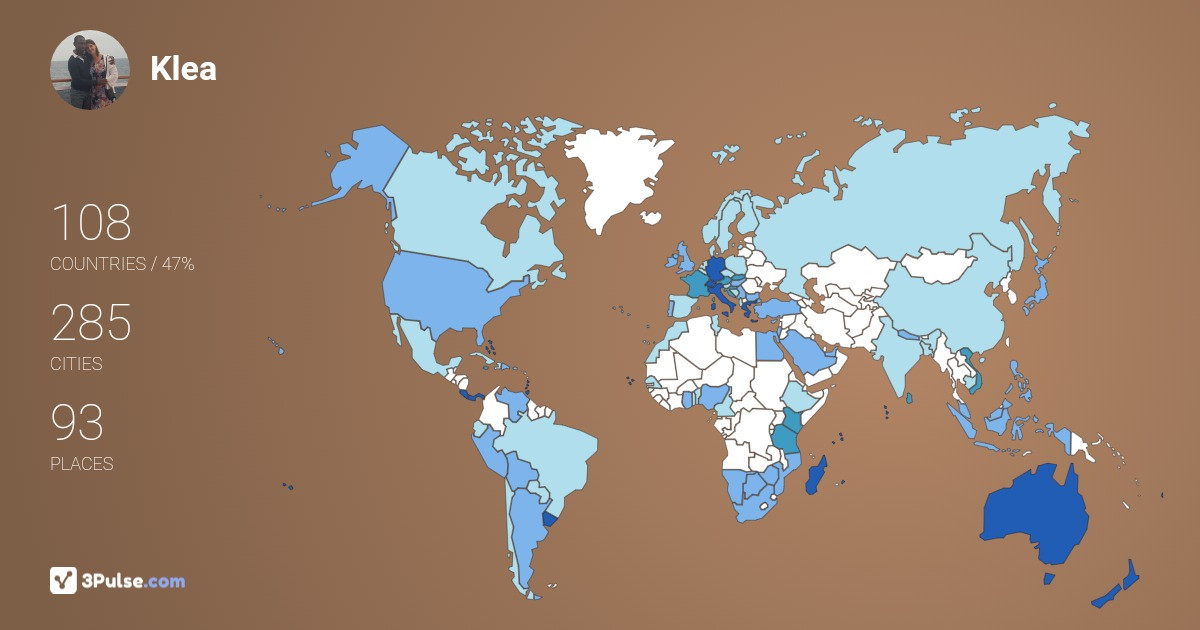 Klea Doulioglou's Travel Map Image