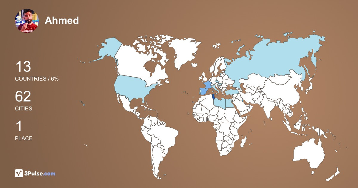 Ahmed Alaya's Travel Map Image