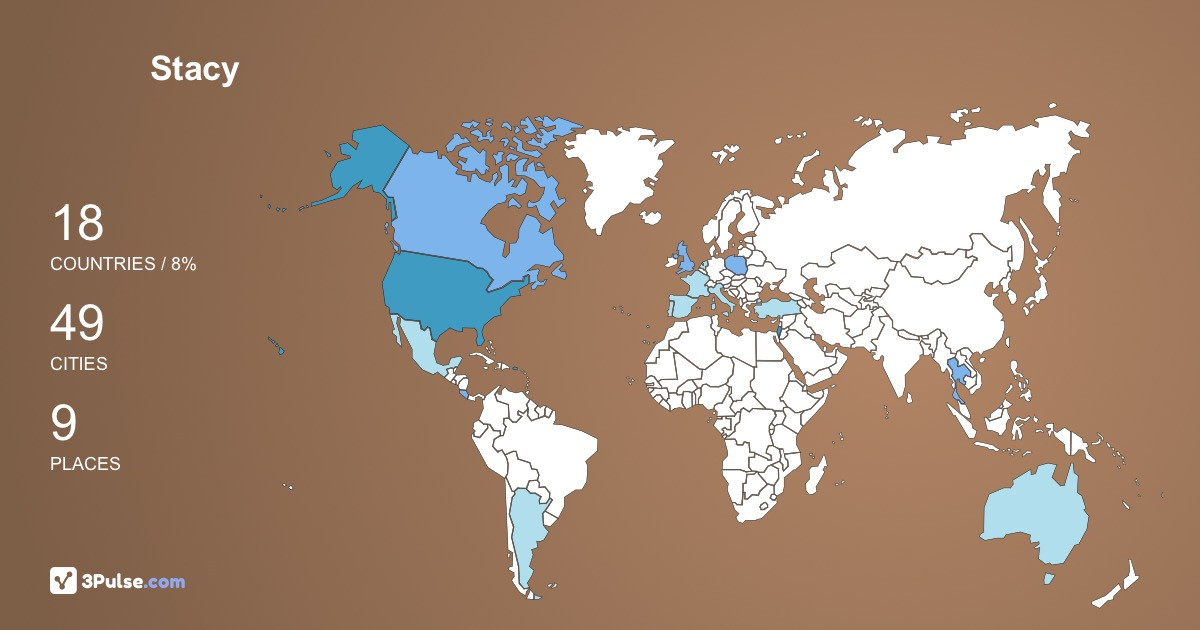 Stacy Ehrlich's Travel Map Image