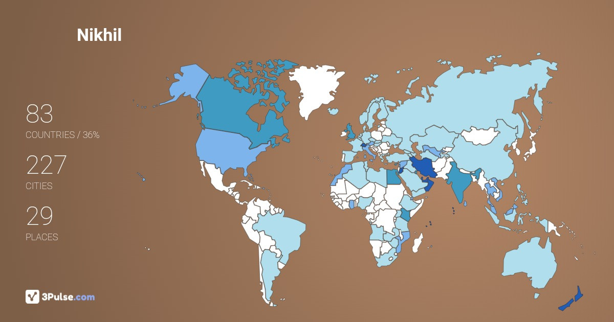 Изображение Карты путешествий Nikhil Kedia