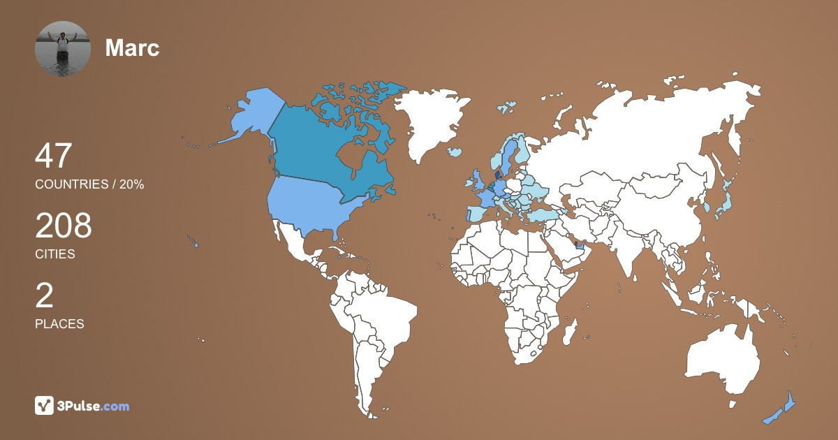 Изображение Карты путешествий Marc Santens