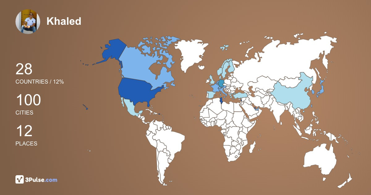 Khaled Fekih's Travel Map Image