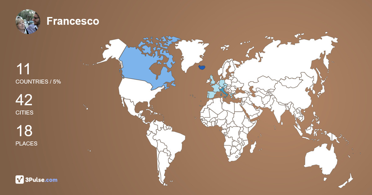 Francesco Lattanzi's Travel Map Image
