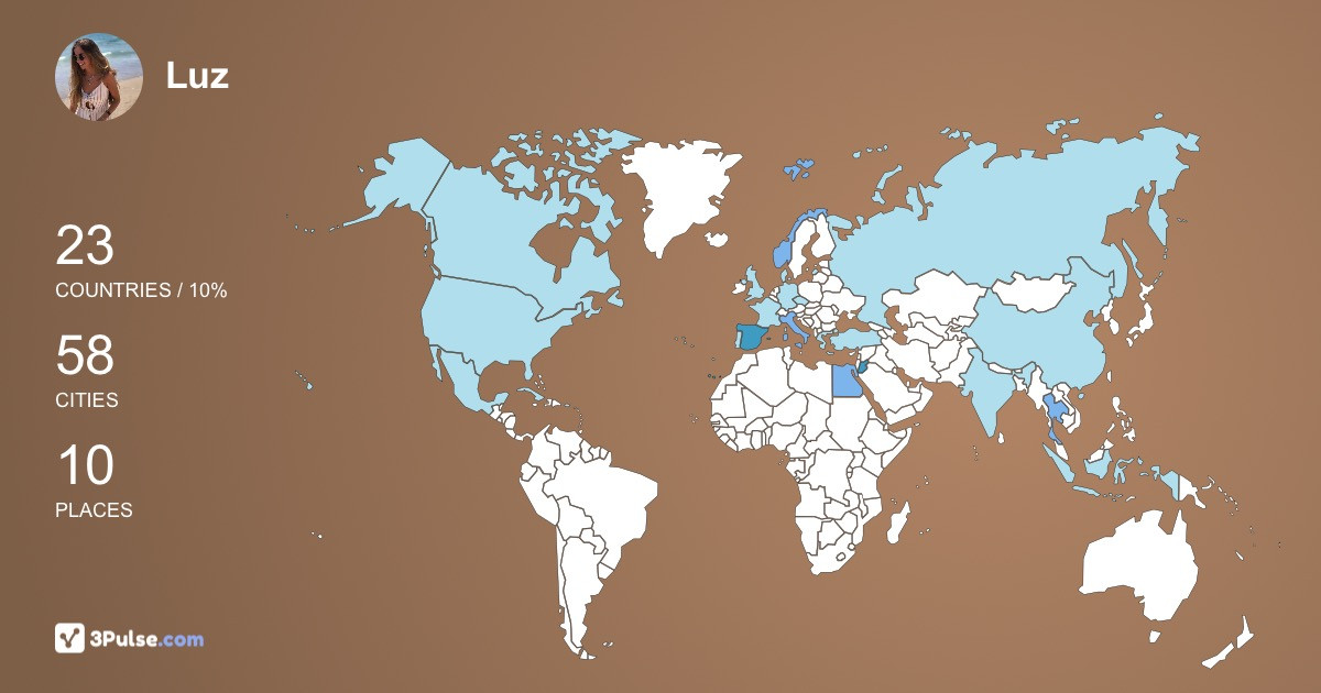 Luz Artime's Travel Map Image