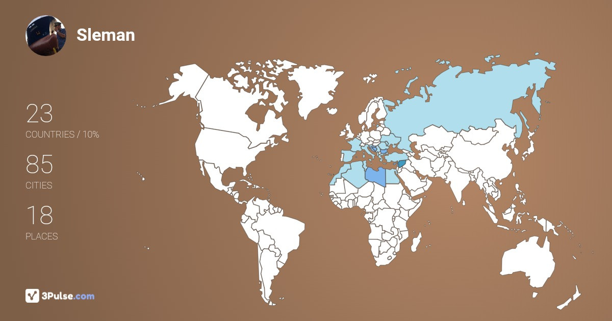 Sleman Ghanem's Travel Map Image