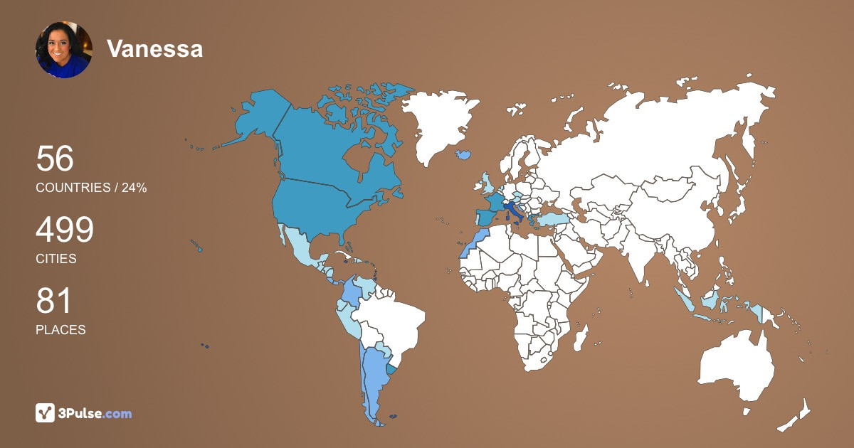 Vanessa Segovia's Travel Map Image