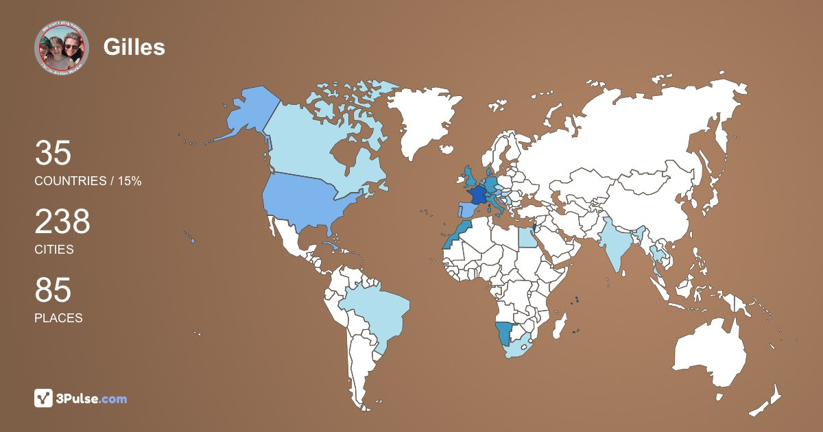 Gilles Les-Nouveau's Travel Map Image