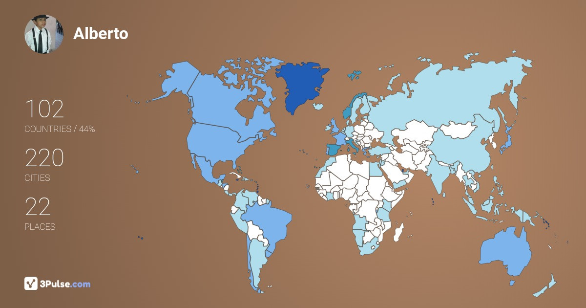 Alberto Salinas's Travel Map Image