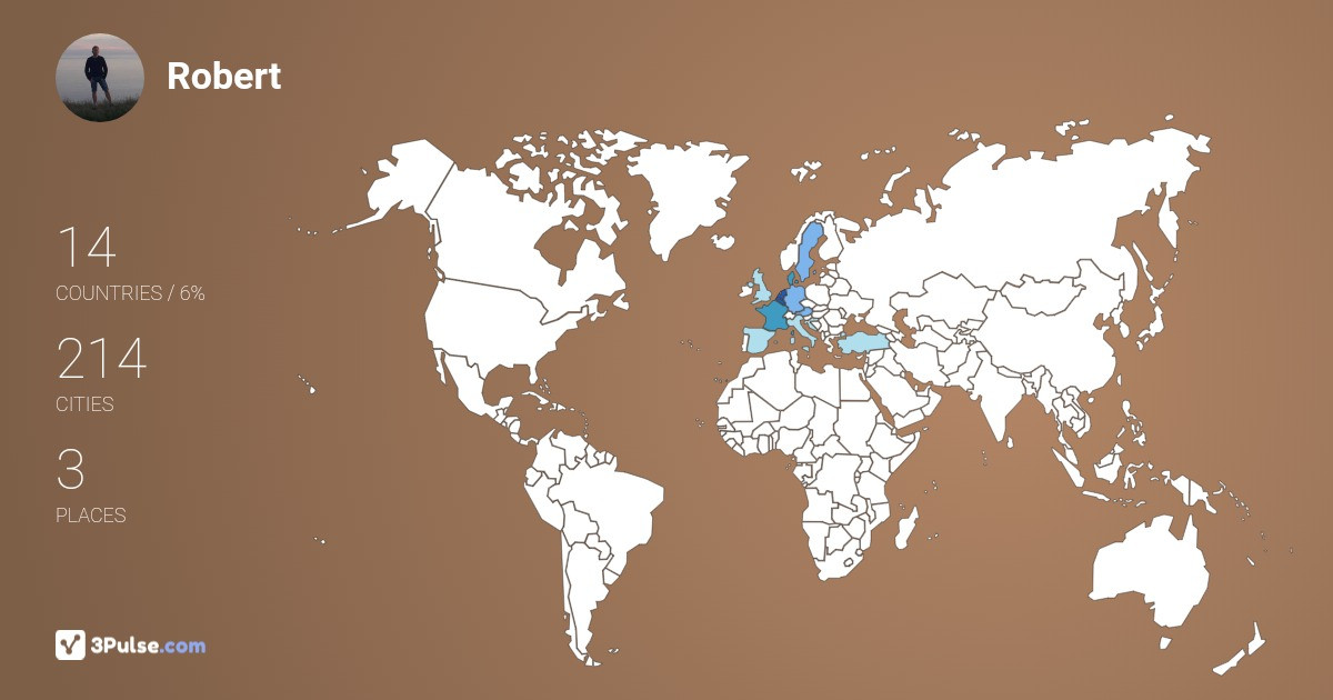 Robert Walgien-Stam's Travel Map Image