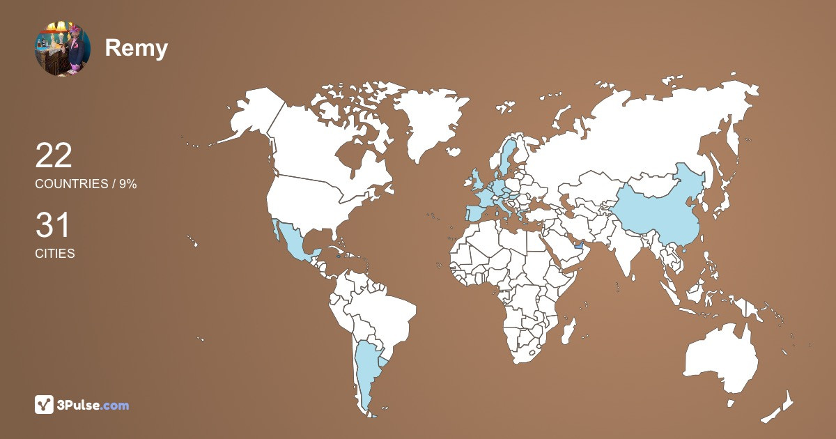 Remy Guzman's Travel Map Image
