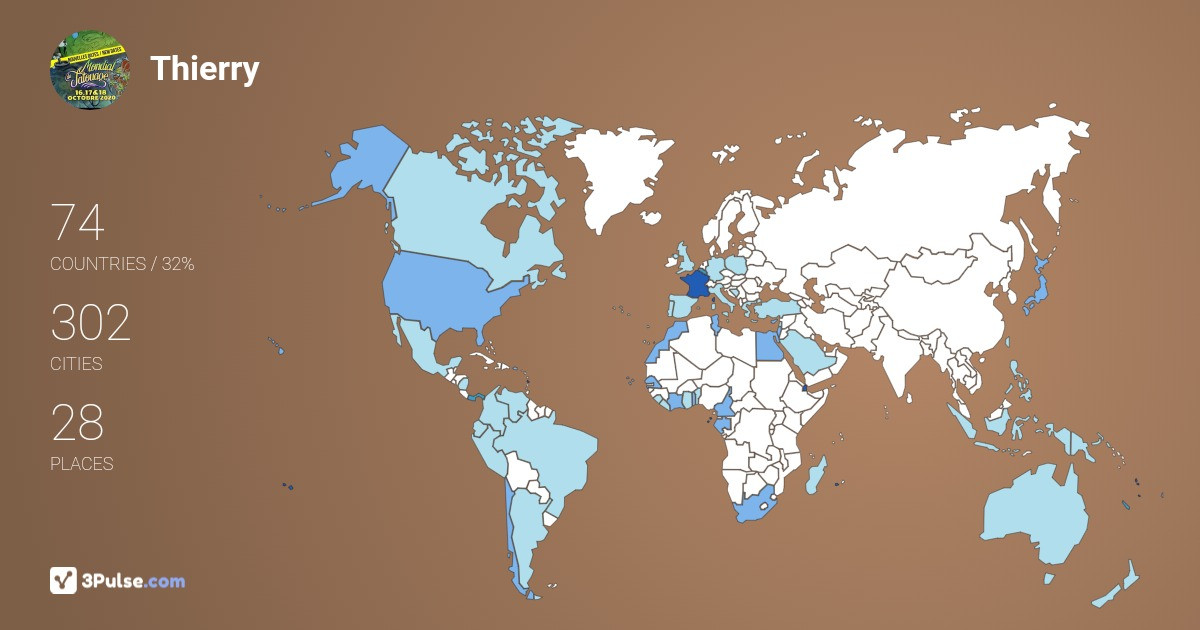 Thierry Manao's Travel Map Image