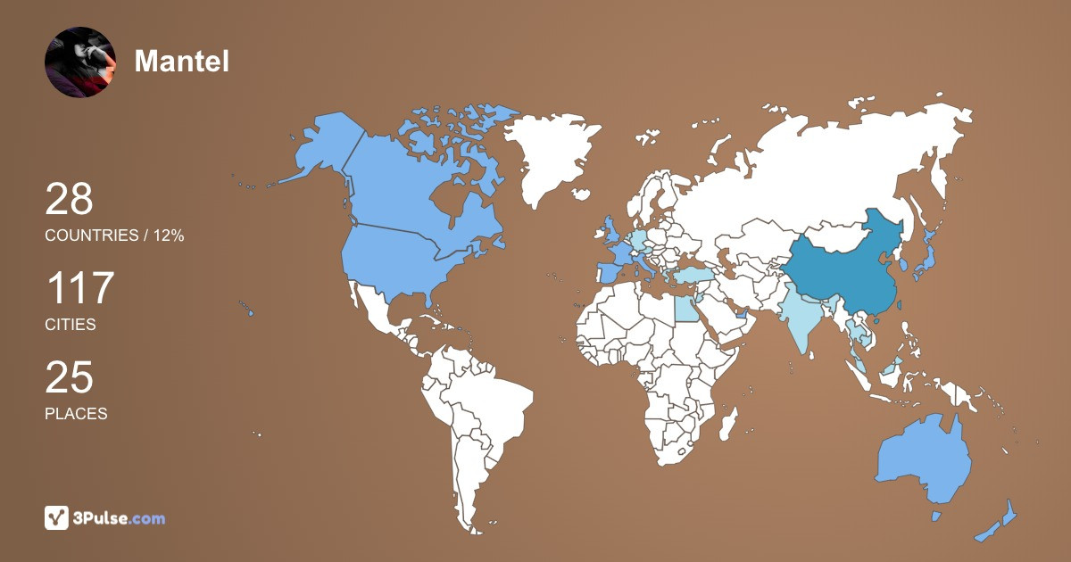 Mantel Man's Travel Map Image