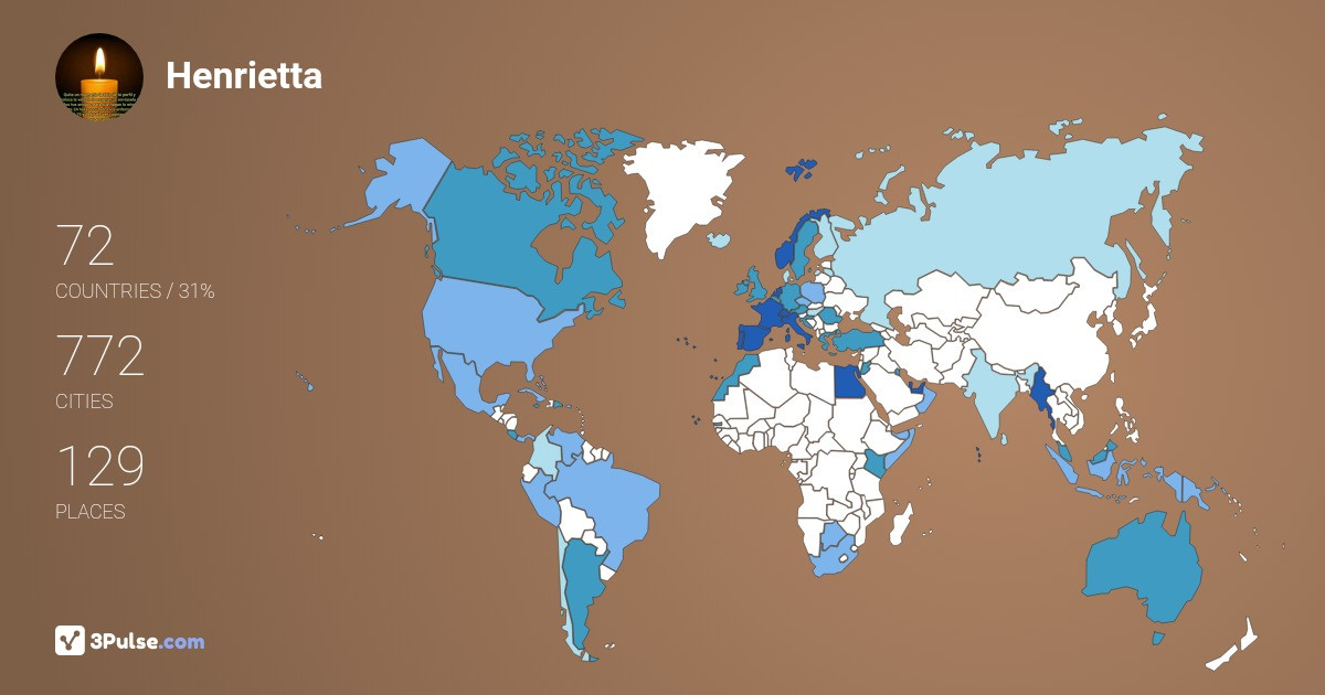 Henrietta Calcinotto's Travel Map Image