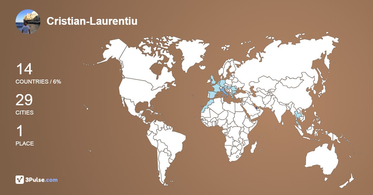 Изображение Карты путешествий Cristian-Laurentiu Gheorghe