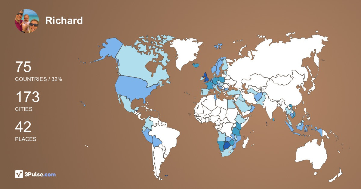 Richard French's Travel Map Image