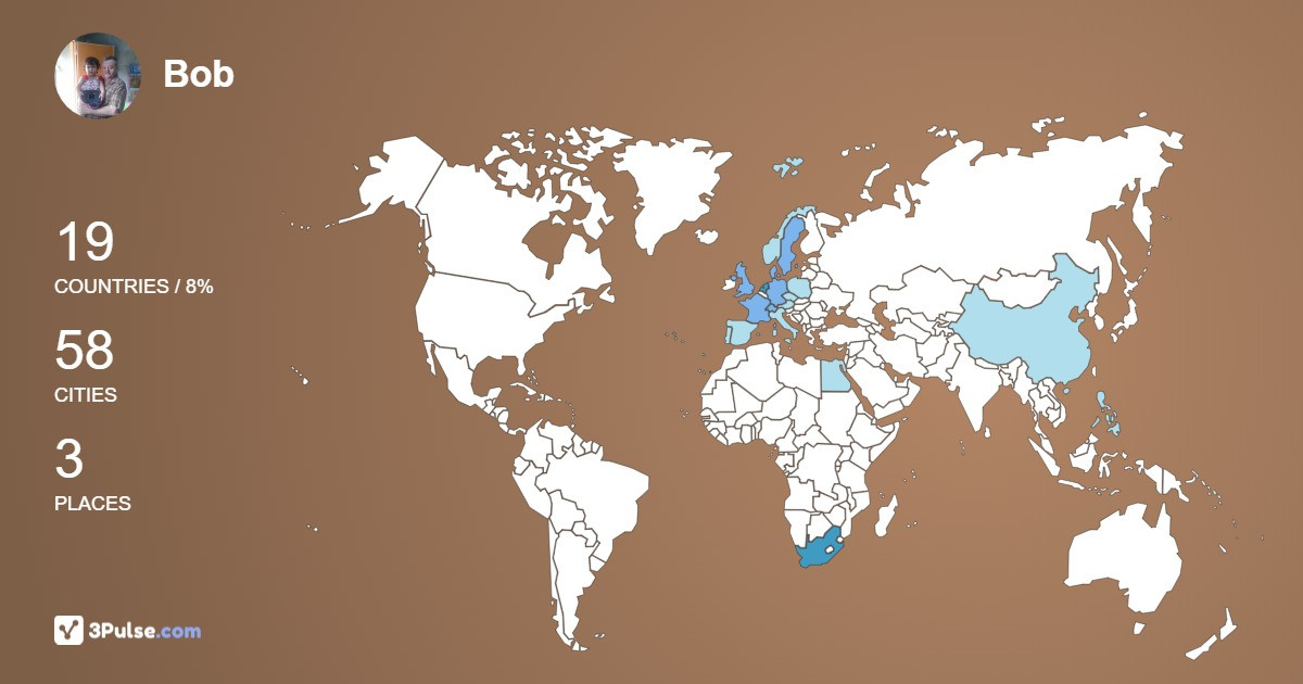 Изображение Карты путешествий Bob Hardy