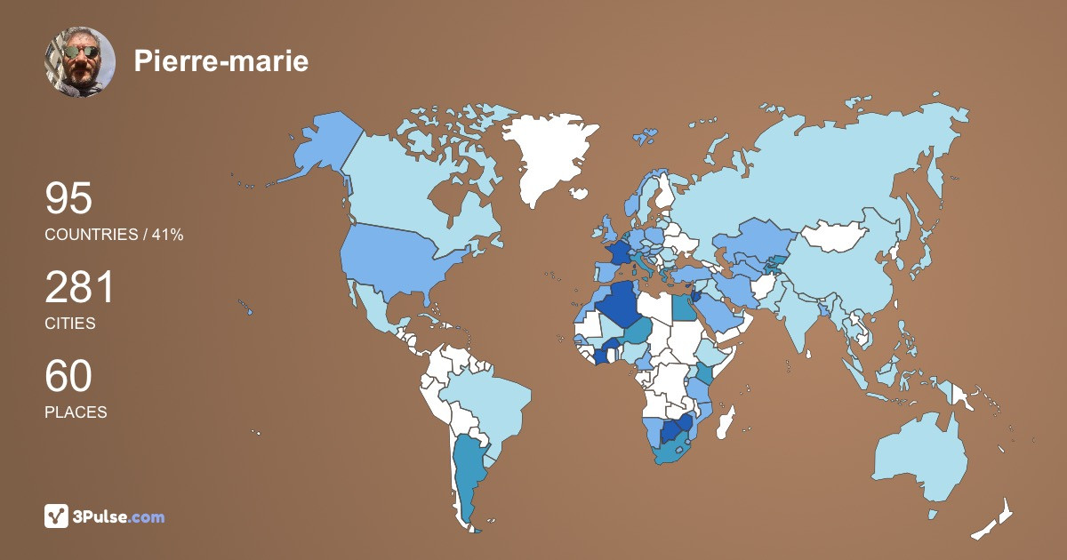 Изображение Карты путешествий Pierre-marie Borne