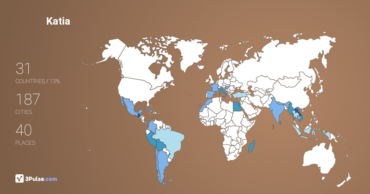 Katia Tura's Travel Map Image