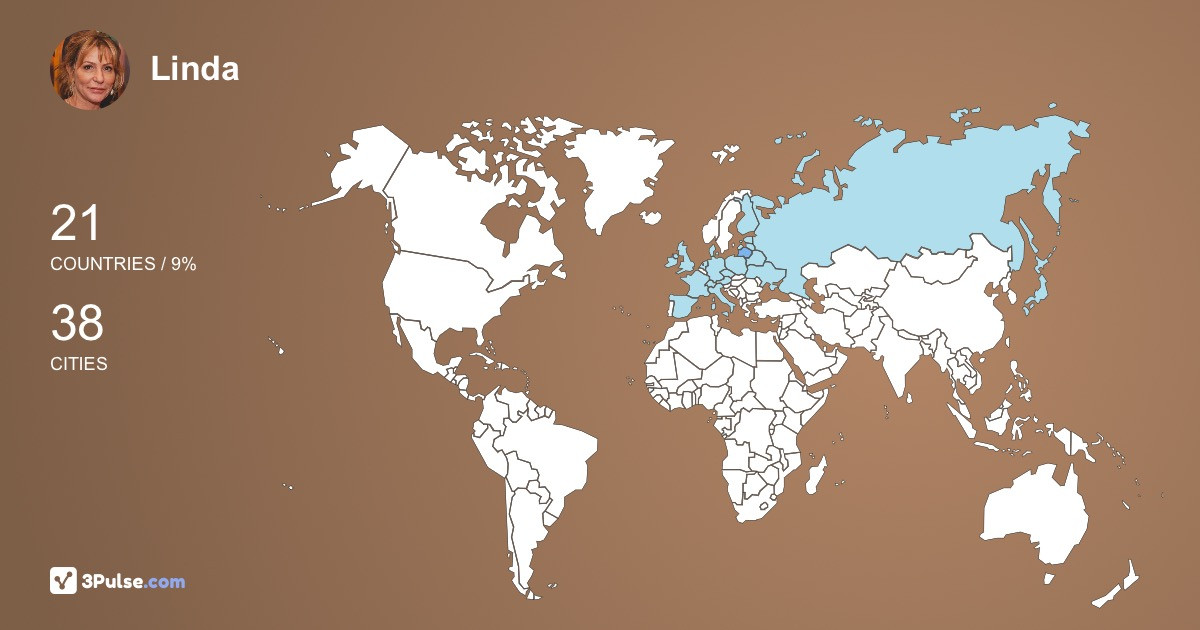 Linda Bruce's Travel Map Image