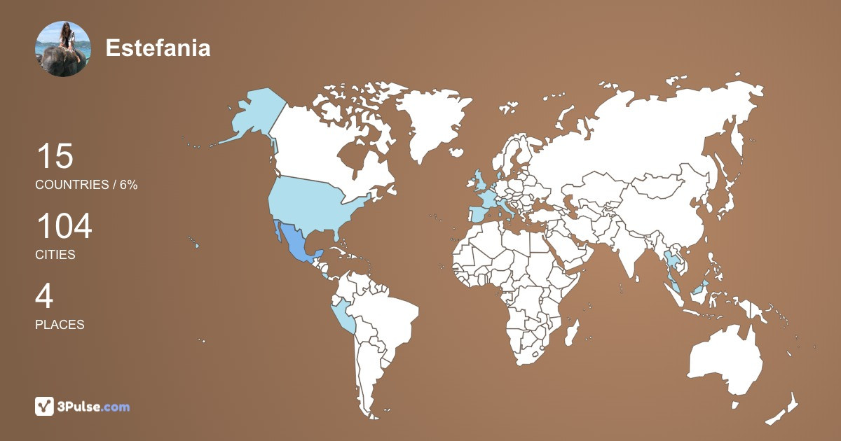 Estefania Solis-Covarrubias's Travel Map Image