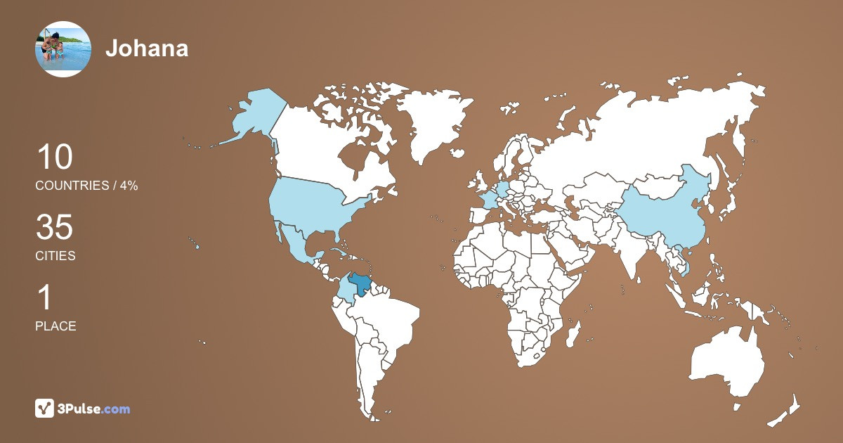 Johana De-Abreu's Travel Map Image